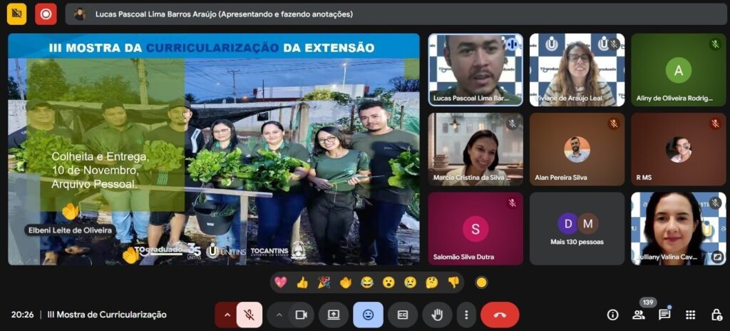 III Mostra de Curricularização: Integração entre Ensino e Comunidades no Agronegócio Tocantinense III Mostra de Curricularização: Integração entre Ensino e Comunidades no Agronegócio Tocantinense