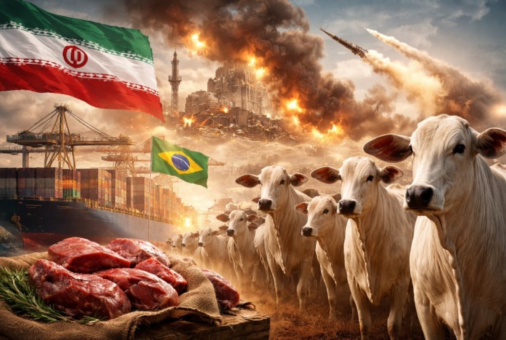 Conflito no Irã Afeta Exportações de Carne Bovina e Alerta o Agronegócio Brasileiro