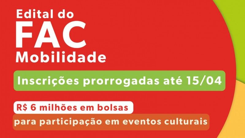 FAC Mobilidade: Inscrições Abertas até 15 de Abril para Apoio Cultural FAC Mobilidade: Inscrições Abertas até 15 de Abril para Apoio Cultural