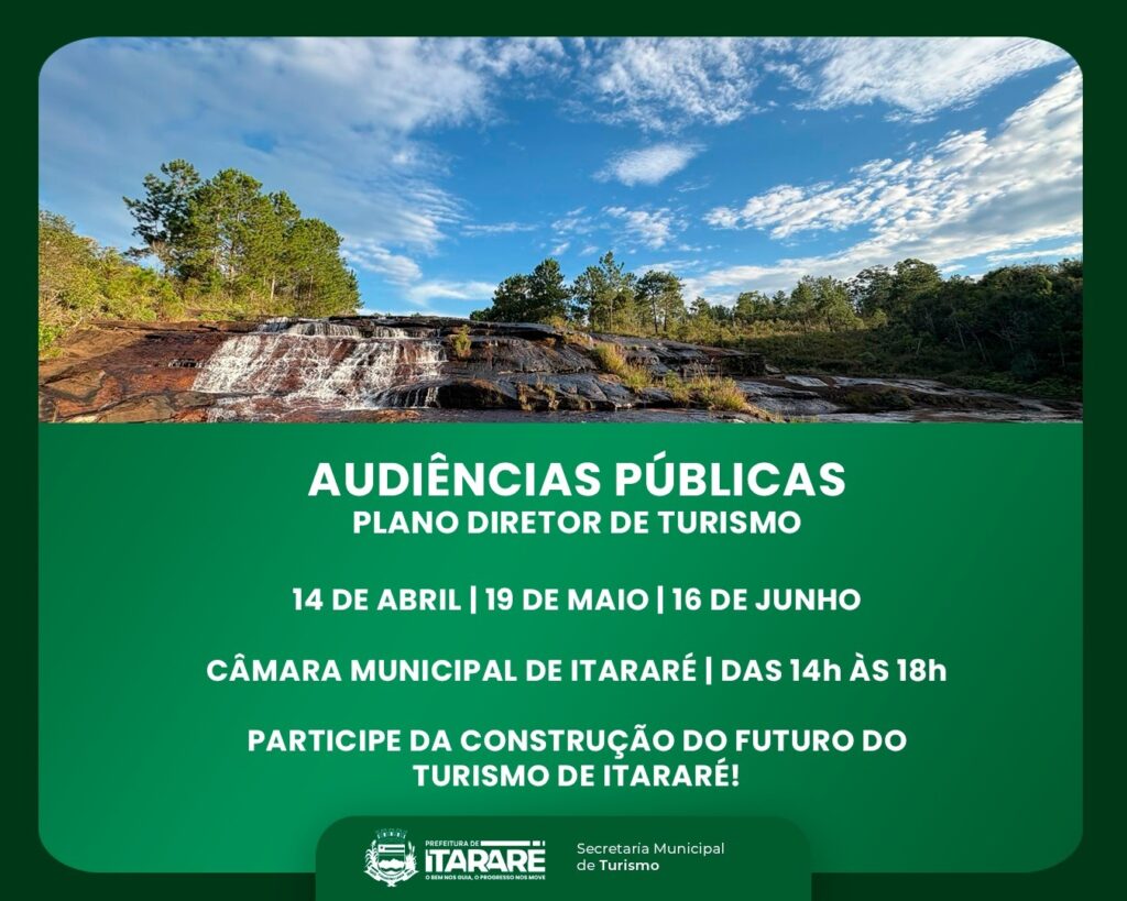 Itararé Promoção de Audiências Públicas para Revisão do Plano Diretor de Turismo