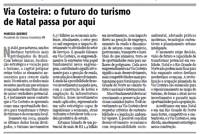 Via Costeira: O Futuro do Turismo em Natal e Suas Oportunidades