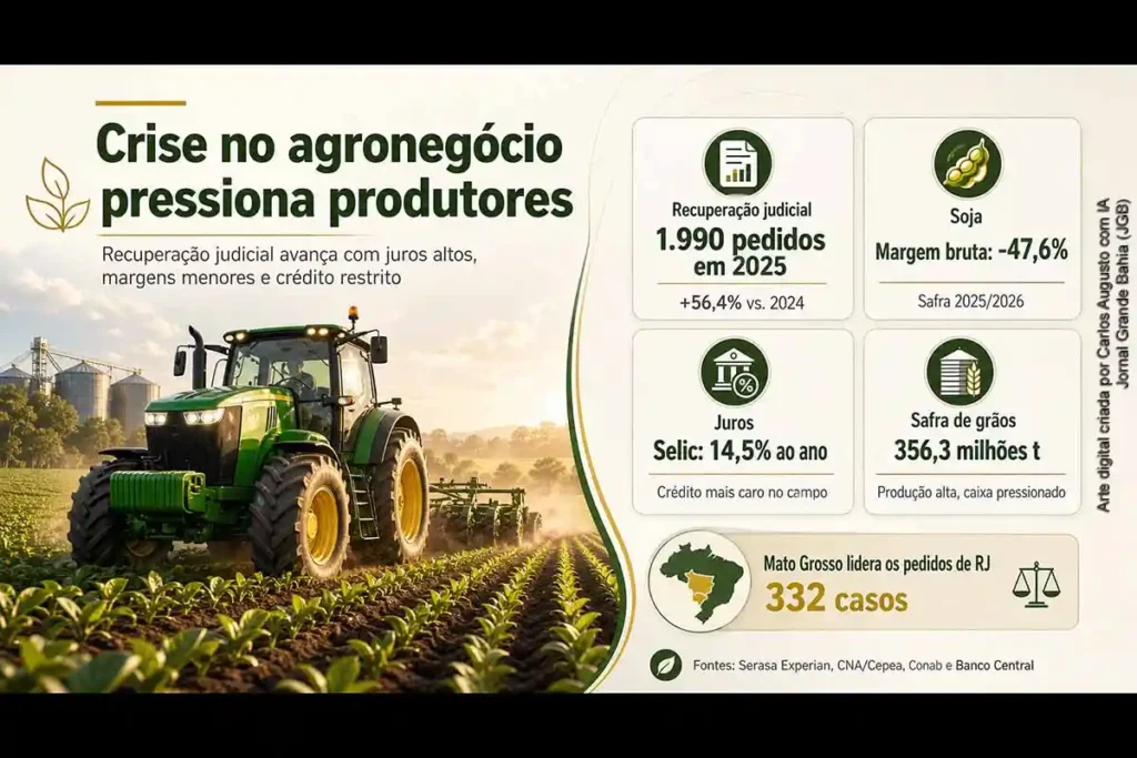 Recuperação Judicial no Agronegócio Alcança Nível Recorde em 2025