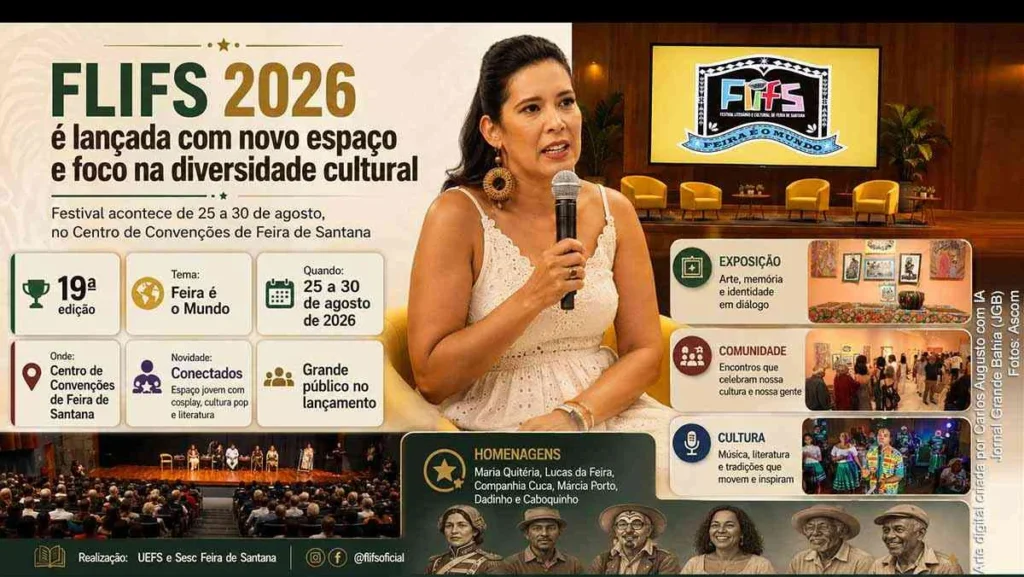 FLIFS 2026 revoluciona Feira de Santana com novo espaço e homenagens culturais
