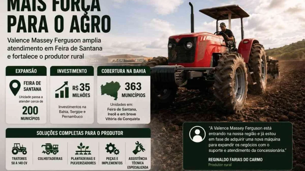Valence Massey Ferguson expande atendimento e fortalece agronegócio baiano Valence Massey Ferguson expande atendimento e fortalece agronegócio baiano